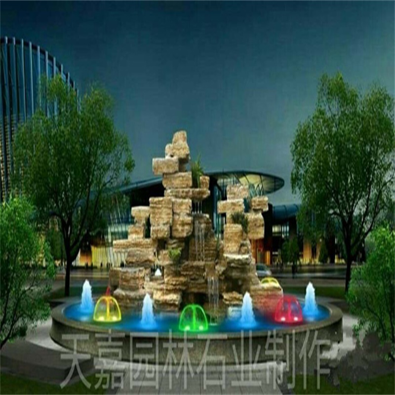 五华水幕墙喷泉设计